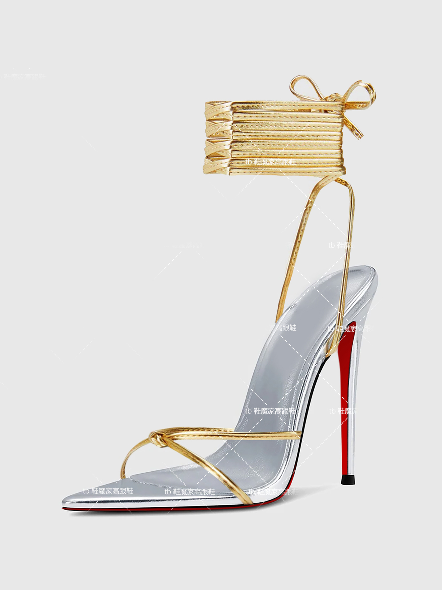 Casual Sandal Leather - Neue 12cm Spitze Dünne Kreuzriemen High-Heel-Sandalen