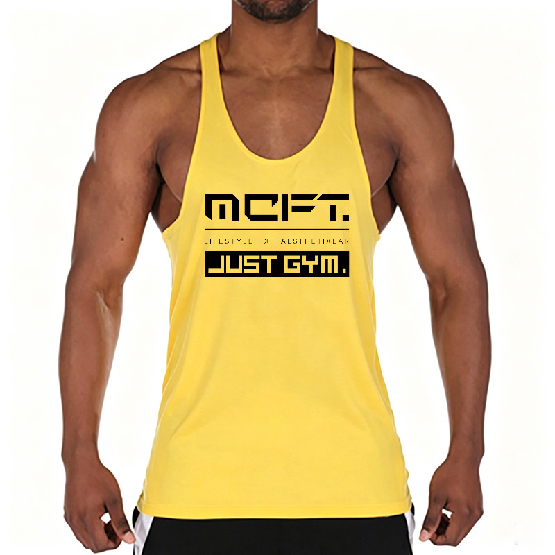 Tank Top Muscle - Herren Baumwoll-Gym-Tanktop, Workout-Muskelshirt, Fitness Ärmelloses Sommer-Sport-Atmungsaktives