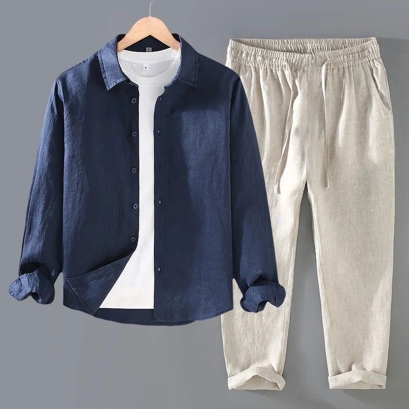 Hochwertiges, reines Leinen-Ba – Linen Shirt Breathable Bewertung und Preis