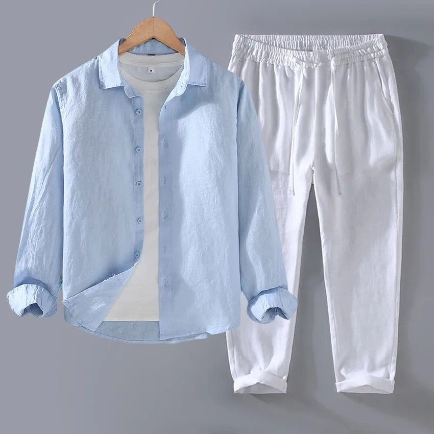 Hochwertiges, reines Leinen-Ba – Linen Shirt Breathable Bewertung und Preis