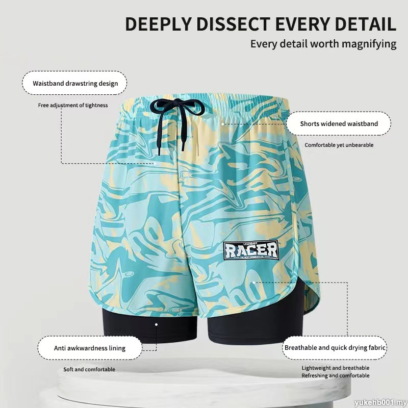 Badehose für Erwachsene, doppe – Swim Trunk Quick Dry Bewertung und Preis