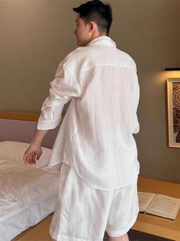 Sommerliches modisches Leinen- – Linen Shirt Breathable Bewertung und Preis