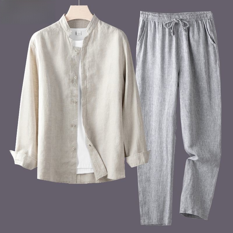 Weißes Langarmhemd und lockere – Linen Shirt Breathable Bewertung und Preis