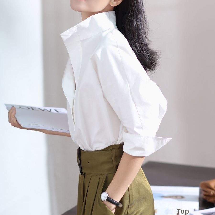 Frühherbst 2023 Damen-Oberteil – Shirt Camp Collar Bewertung und Preis