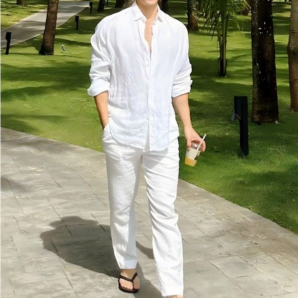 Strandurlaub-Stil Baumwoll-Lei – Linen Shirt Breathable Bewertung und Preis